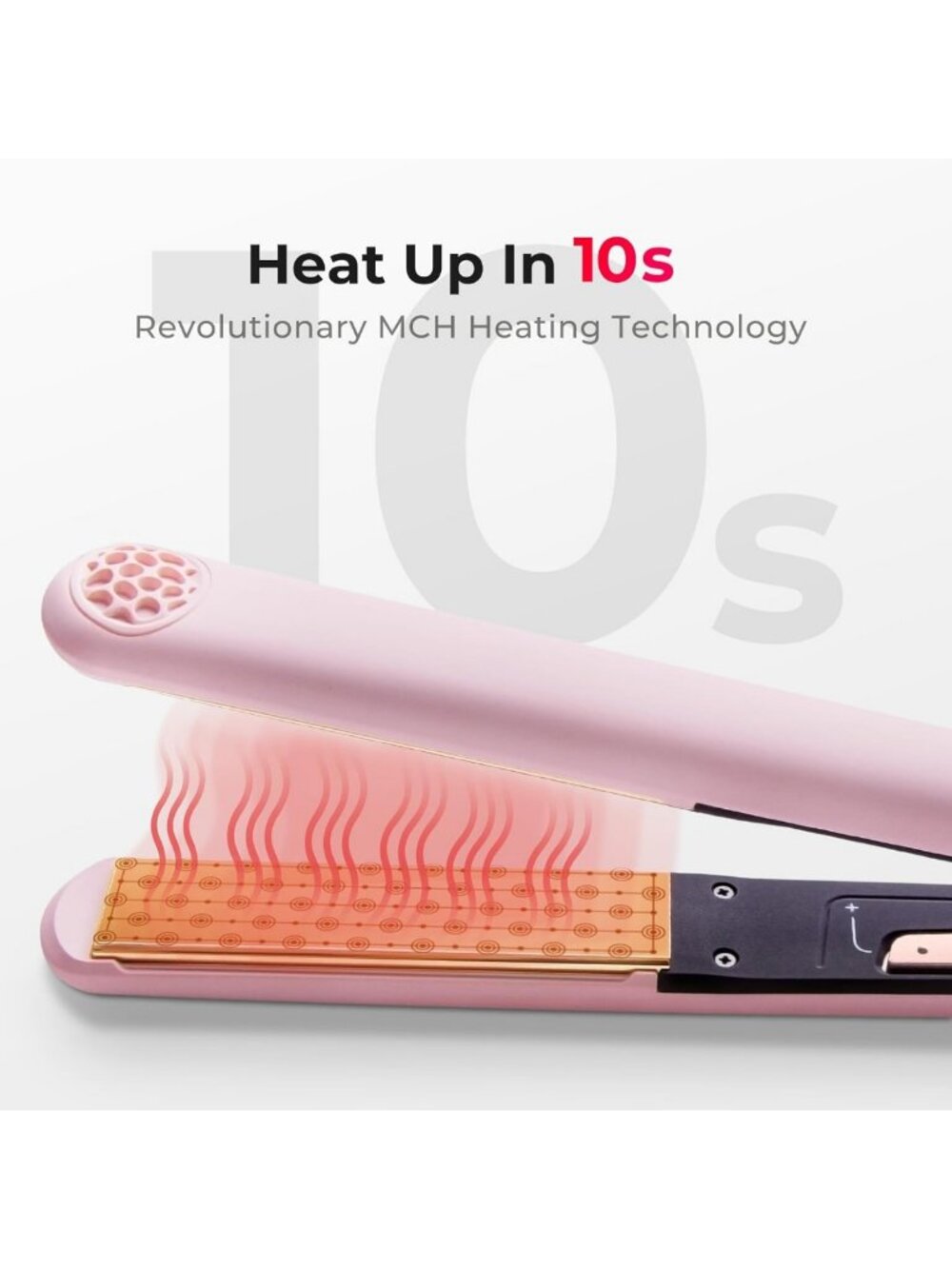 2-in-1 Hair Straightener & Curler - Fast Heating, Titanium, Adjustable Temp - Picture 4 of 7
